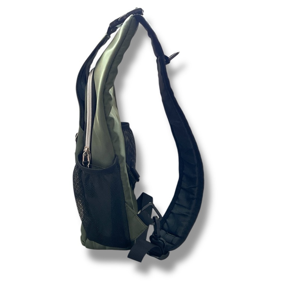Mosiso Olive Green Multi Pocket Sling Backpack - Picture 2 of 7